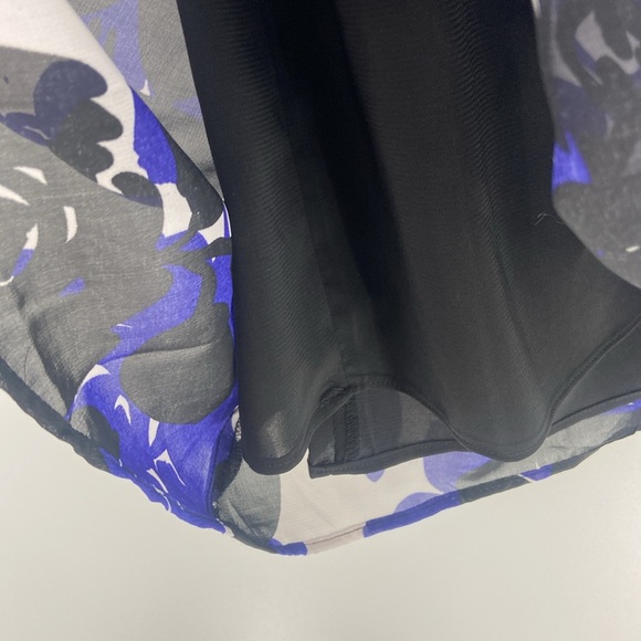 Trulli flowing black and purple ruffle trim flirty feminine coquette dress - Picture 11 of 16